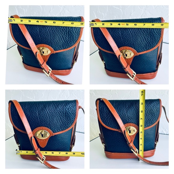 VINTAGE DOONEY & BOURKE CAVALRY SPECTATOR NAVY TAN ALW CROSSBODY - Picture 12 of 13